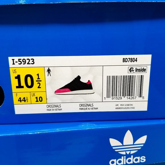 adidas I-5923 Iniki Boost Black Pink Toe BD7804 - Picture 10 of 11